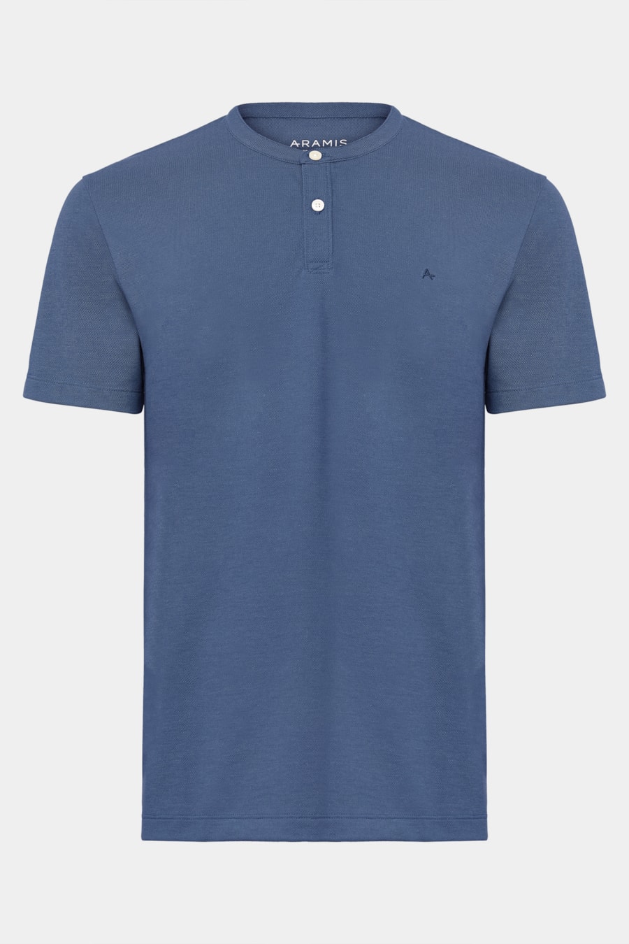 Camiseta Manga Curta Piquet Peruano Azul Jeans — foto 5 de 5
