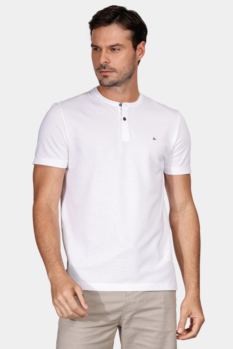 Camiseta Manga Curta Piquet Peruano Branco — foto 1 de 4