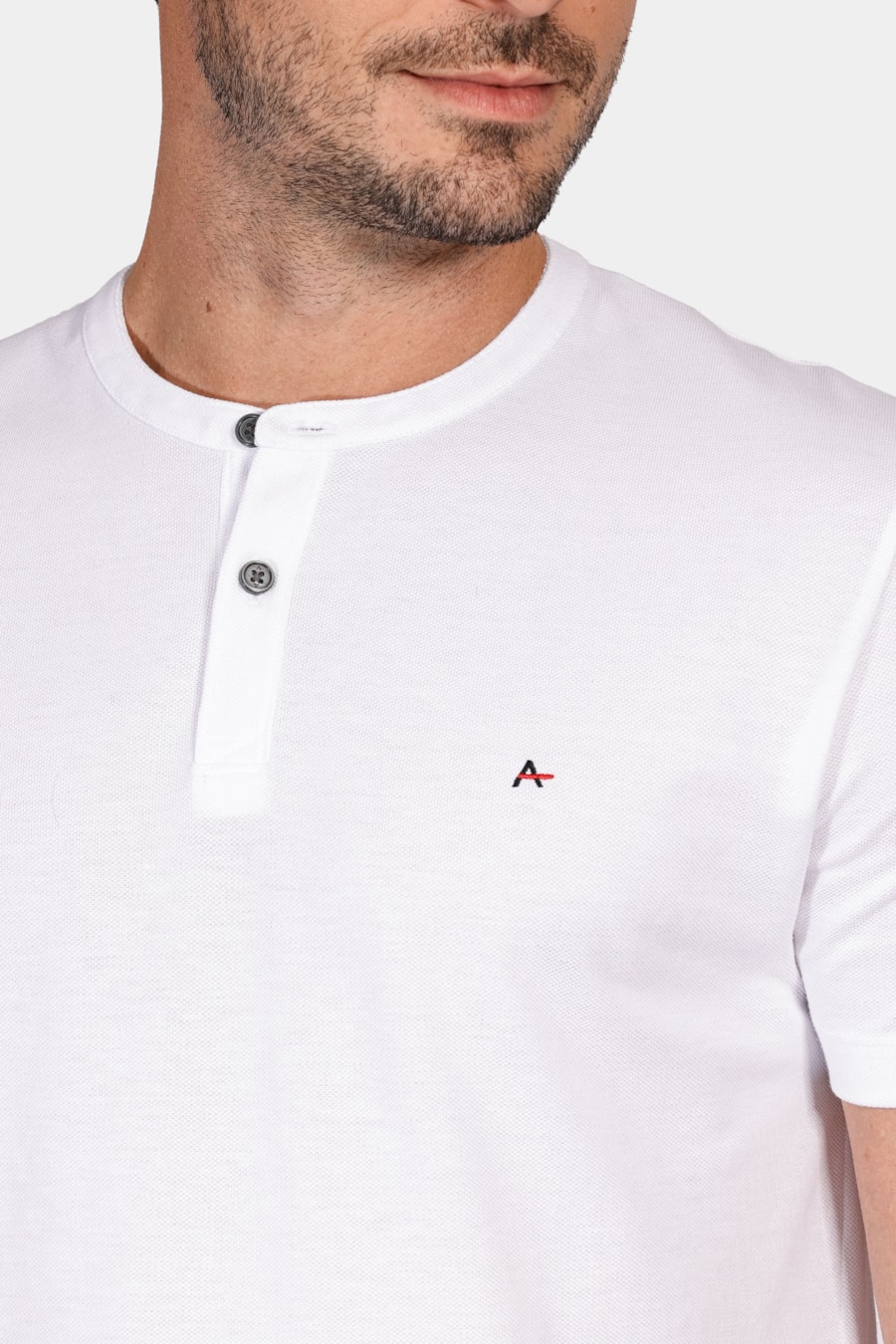 Camiseta Manga Curta Piquet Peruano Branco — foto 3 de 4
