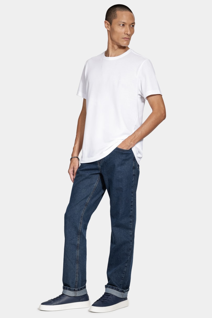 Camiseta Manga Curta Piquet Peruano Branco