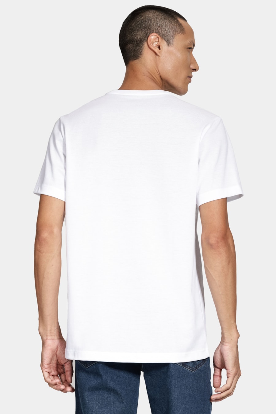Camiseta Manga Curta Piquet Peruano Branco — foto 4 de 5