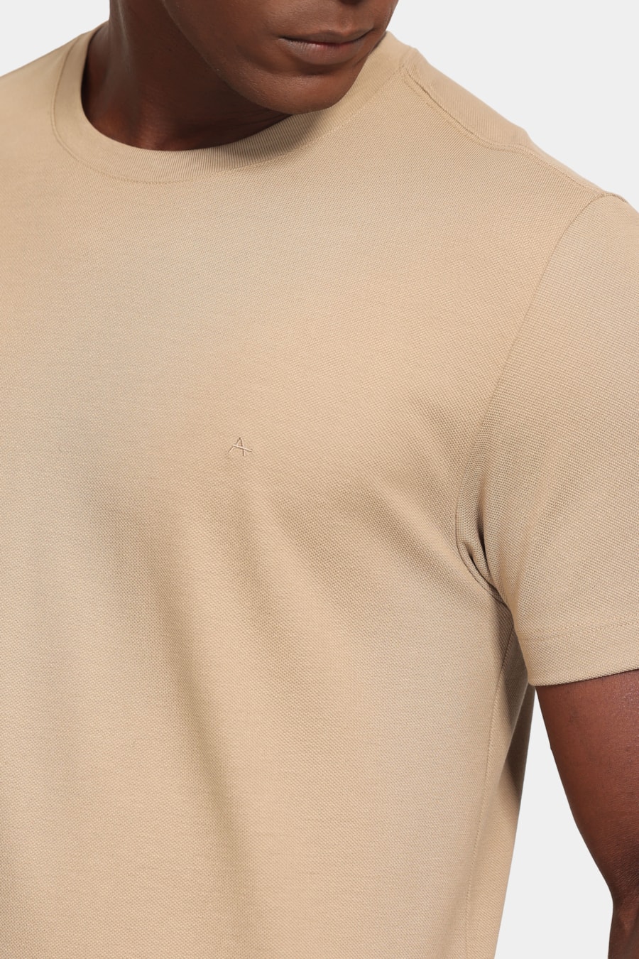 Camiseta Manga Curta Piquet Peruano Caqui Mascavo 114 — foto 3 de 5
