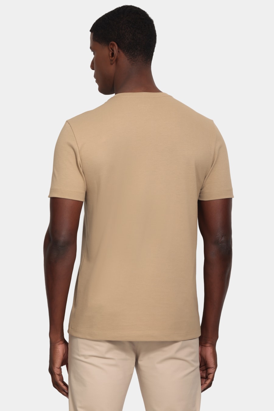 Camiseta Manga Curta Piquet Peruano Caqui Mascavo 114 — foto 4 de 5