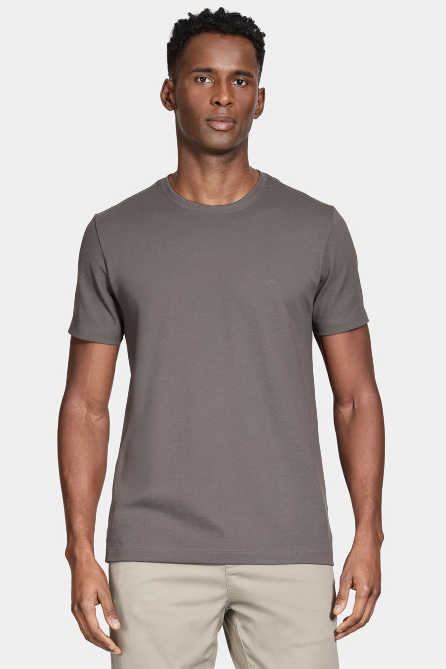 Camiseta Manga Curta Piquet Peruano Chumbo — foto 1 de 5