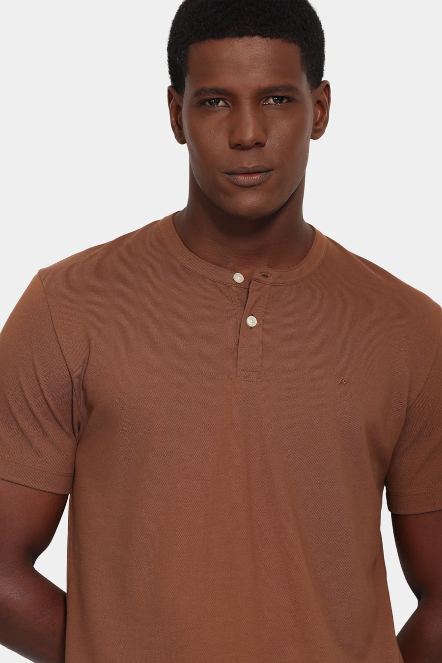 Camiseta Manga Curta Piquet Peruano Madeira — foto 3 de 5