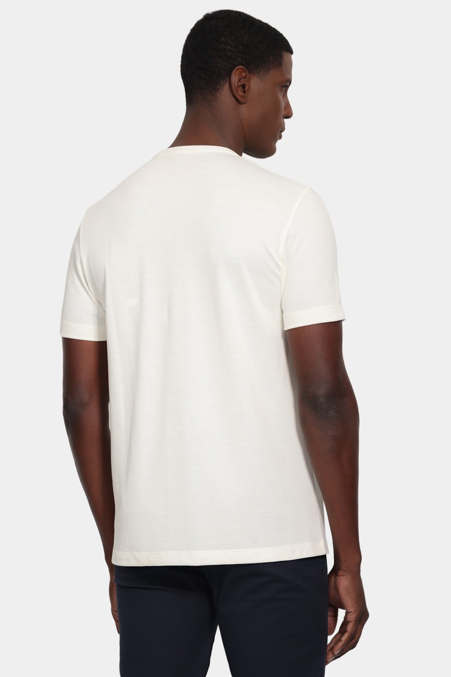 Camiseta Manga Curta Piquet Peruano Off White — foto 4 de 5