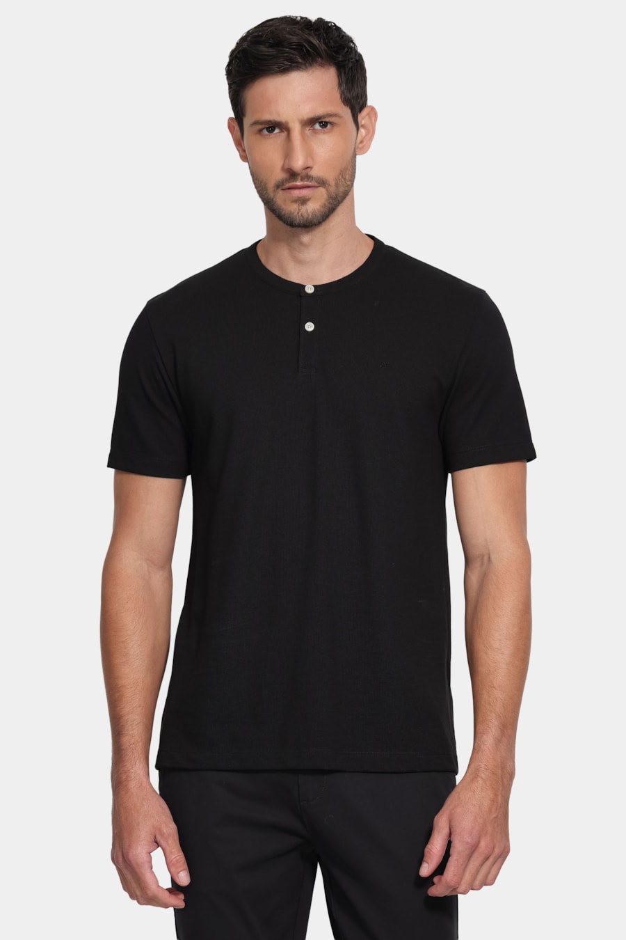Camiseta Manga Curta Piquet Peruano Preto — foto 1 de 5