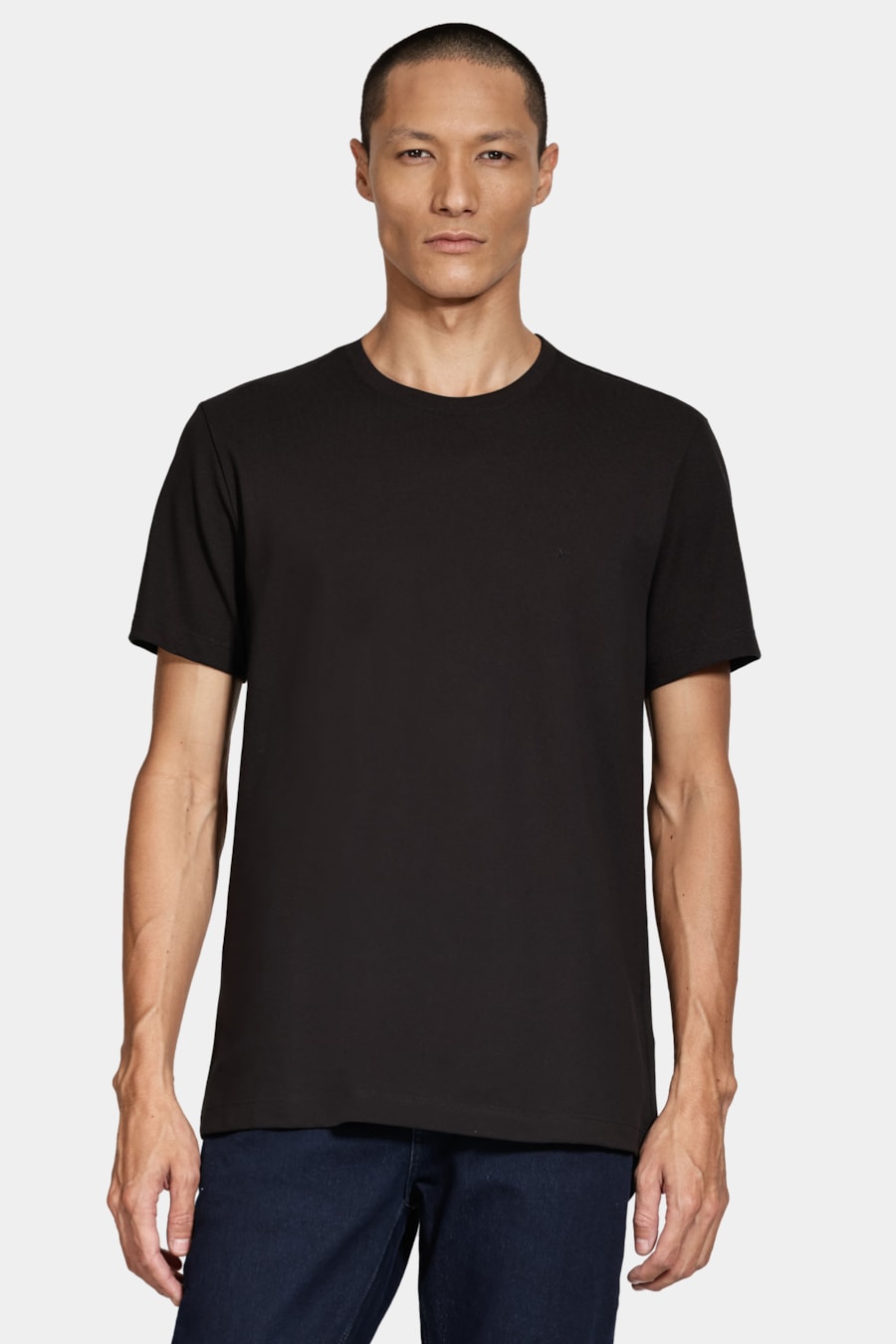 Camiseta Manga Curta Piquet Peruano Preto — foto 1 de 5