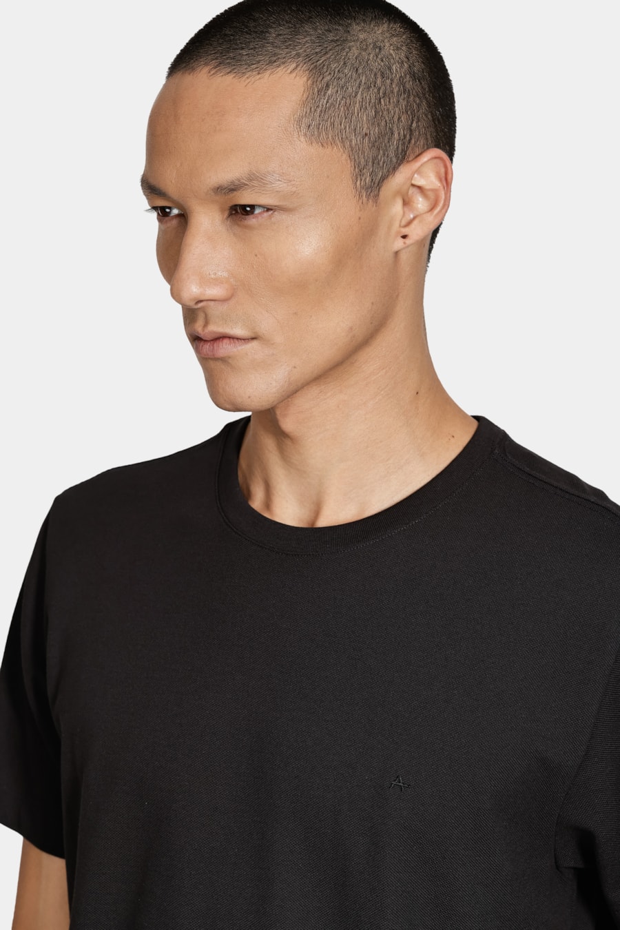 Camiseta Manga Curta Piquet Peruano Preto — foto 3 de 5