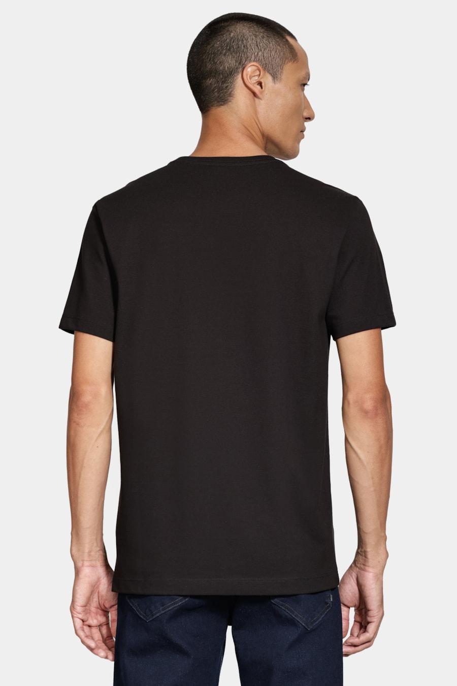 Camiseta Manga Curta Piquet Peruano Preto — foto 4 de 5