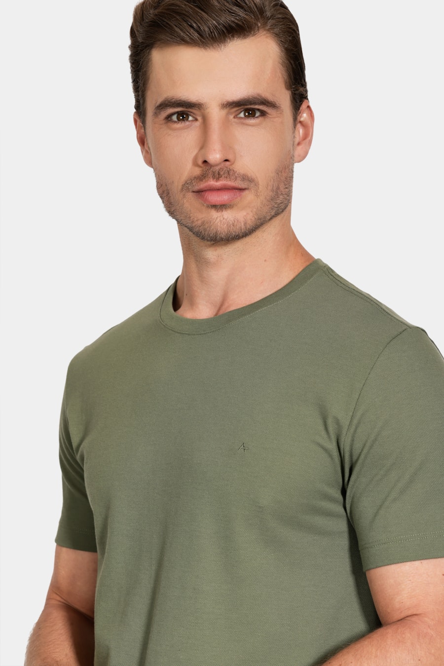 Camiseta Manga Curta Piquet Peruano Verde Floresta 115 — foto 3 de 6