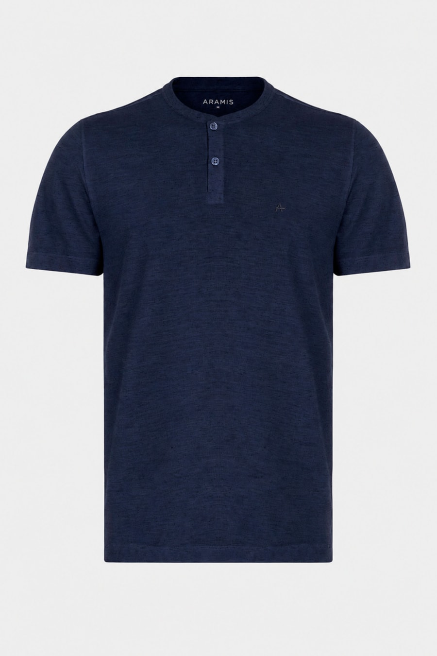 Camiseta Manga Curta Portuguesa em Blend de Linho Marinho — foto 5 de 5