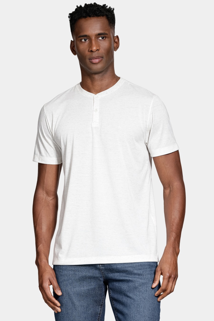 Camiseta Manga Curta Portuguesa em Blend de Linho Natural — foto 1 de 5