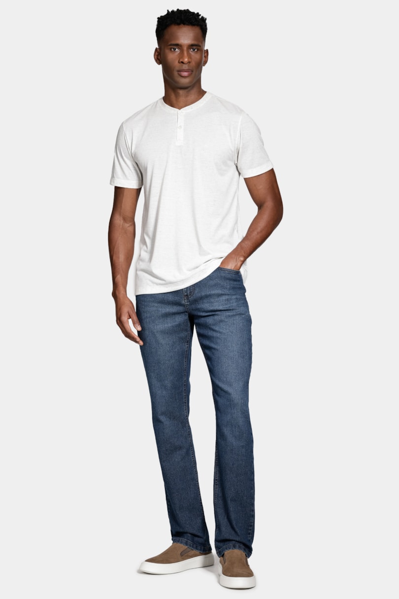 Camiseta Manga Curta Portuguesa em Blend de Linho Natural