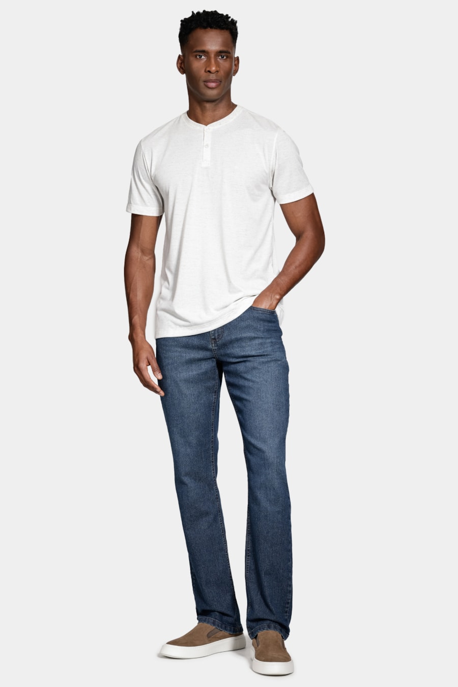 Camiseta Manga Curta Portuguesa em Blend de Linho Natural — foto 2 de 5