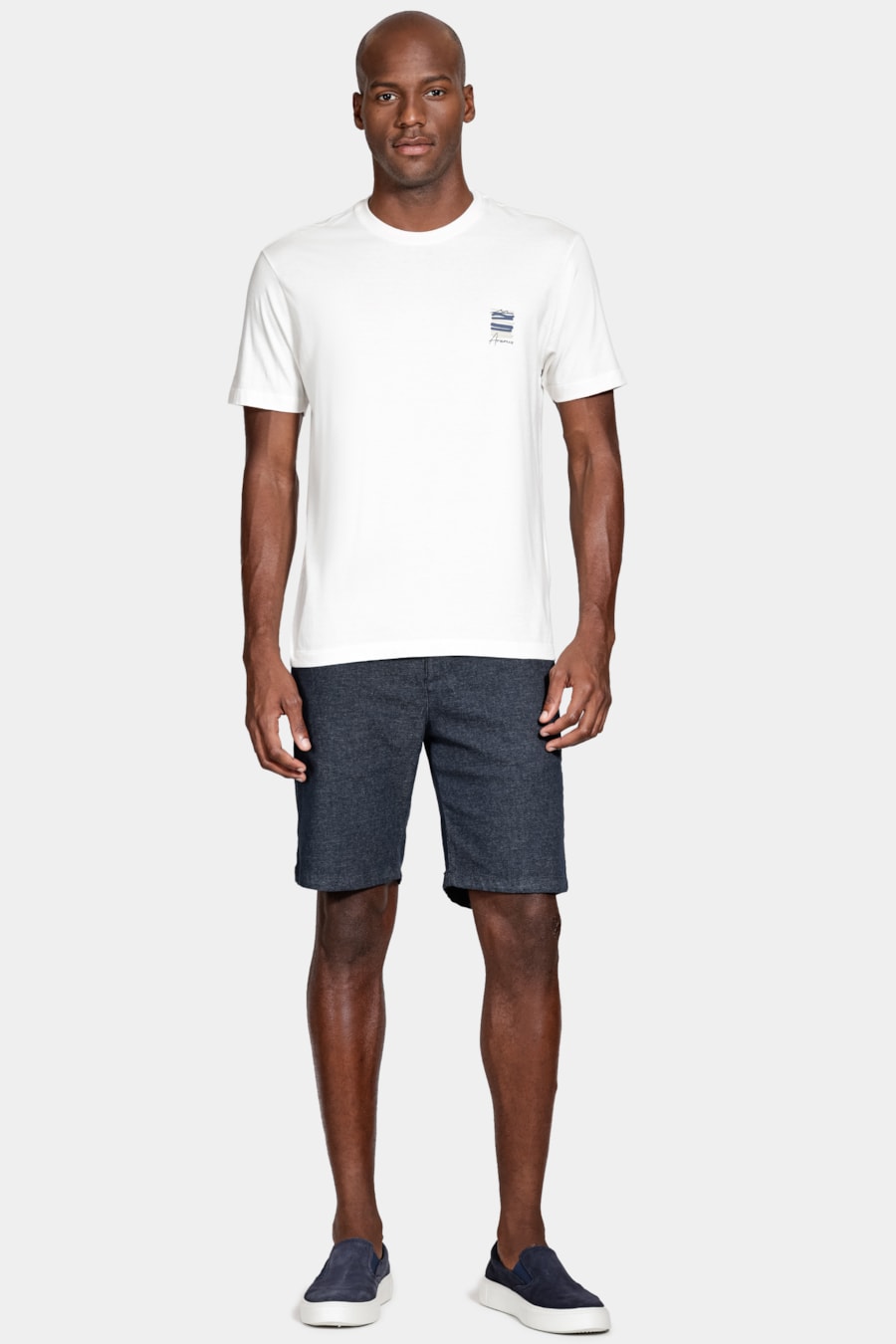 Camiseta Manga Curta Praia Algodão Off White — foto 2 de 5
