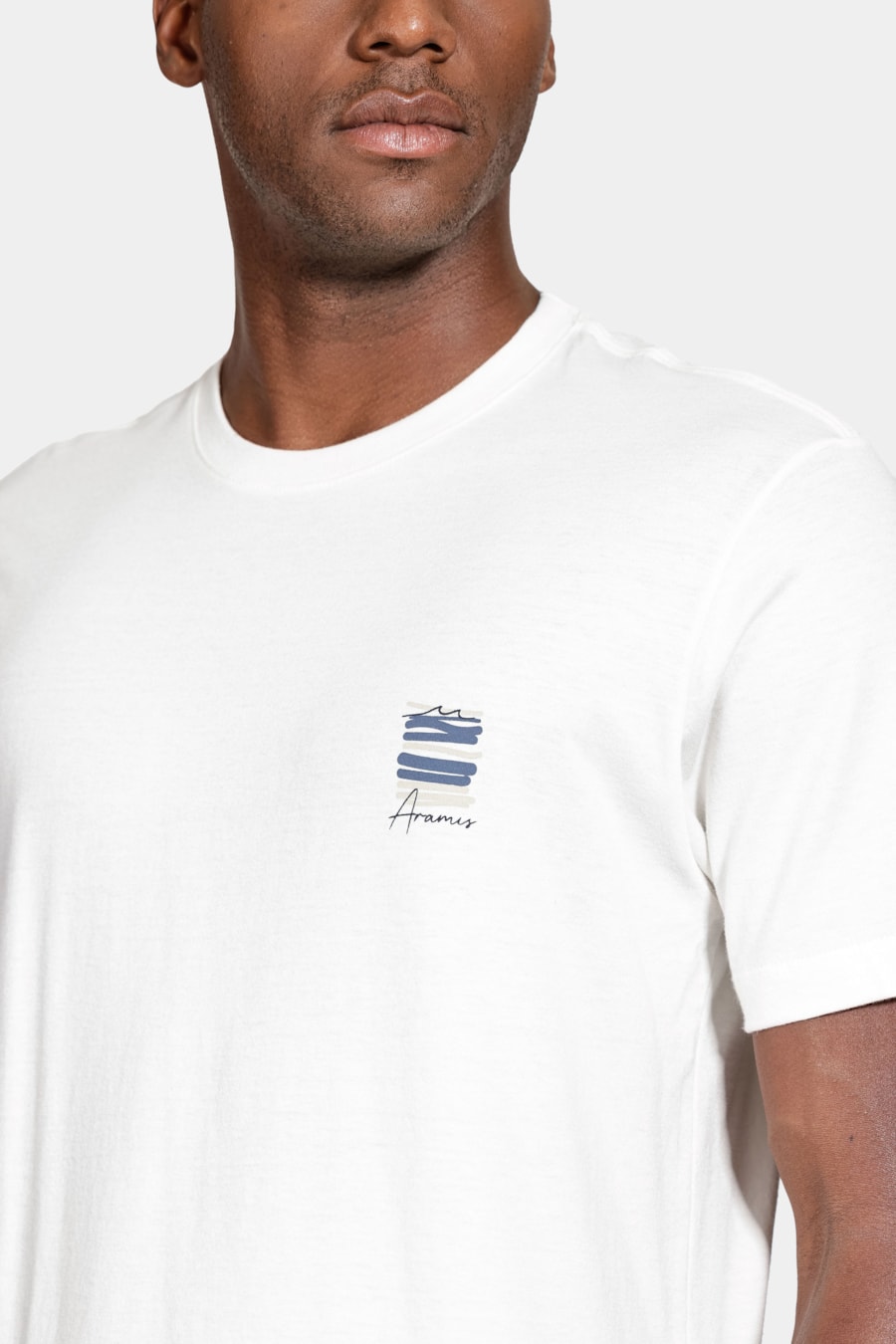 Camiseta Manga Curta Praia Algodão Off White — foto 3 de 5