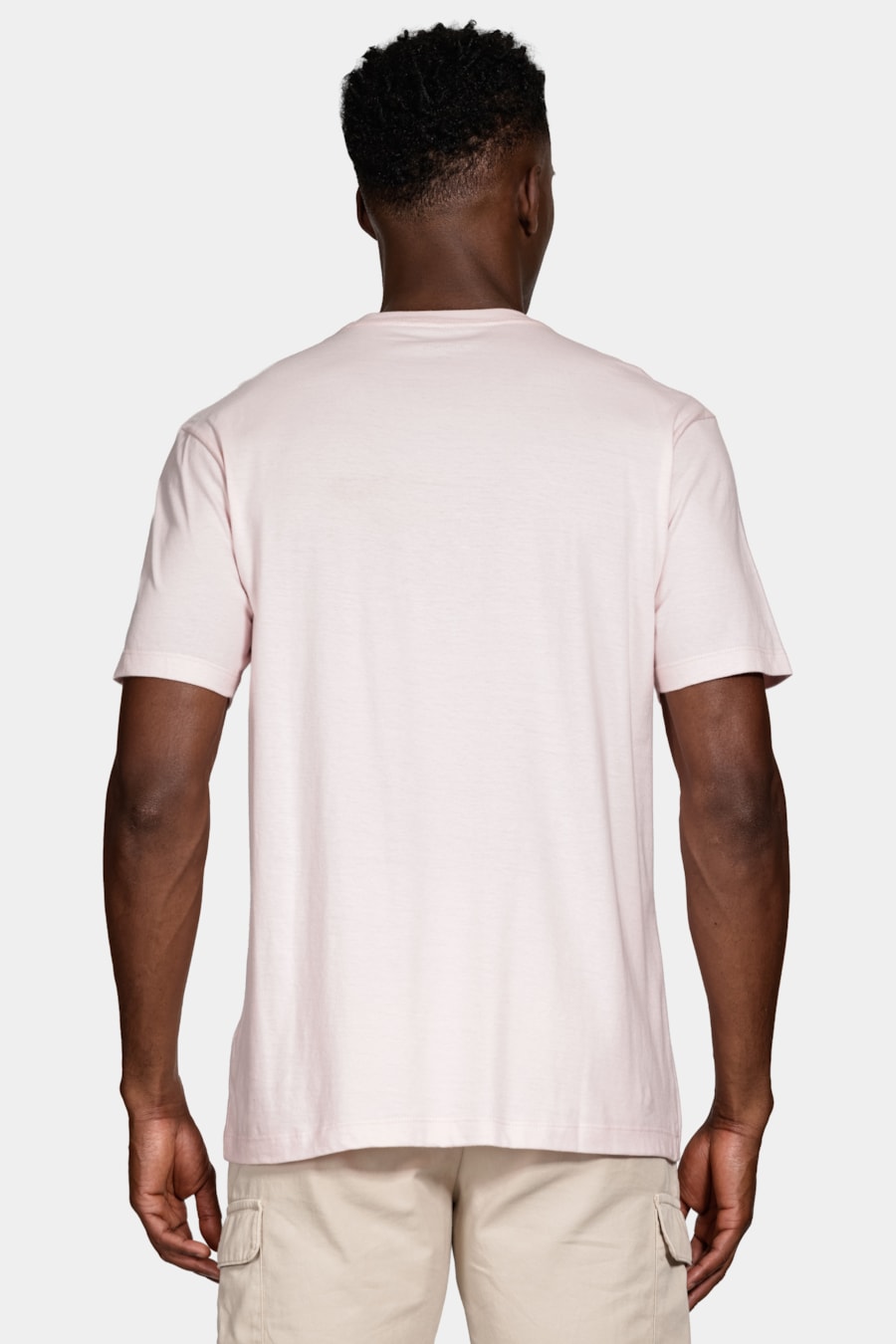 Camiseta Manga Curta Praia Algodão Rosa Claro 116 — foto 4 de 5