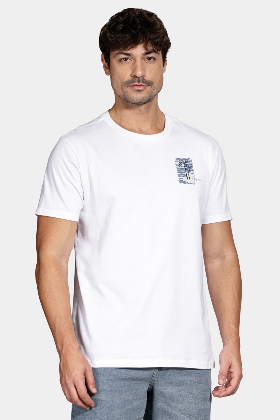 Camiseta Manga Curta Praia Branco — foto 1 de 5
