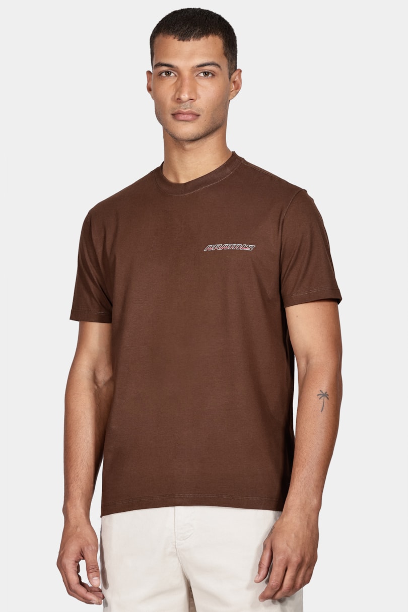 Camiseta Manga Curta Red Line Marrom Chocolate