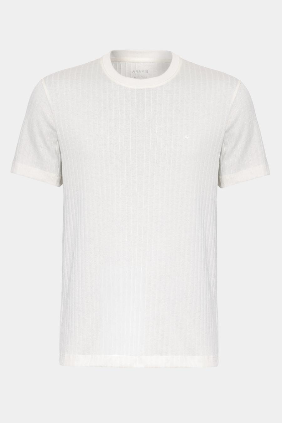 Camiseta Manga Curta Rib em Algodão Off White — foto 5 de 6