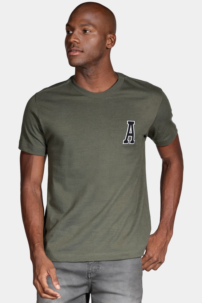 Camiseta Manga Curta Rugby Verde Militar