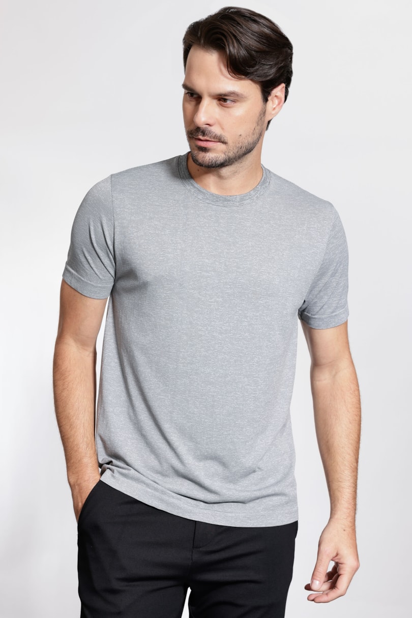 Camiseta Manga Curta Seamless Cinza Rato