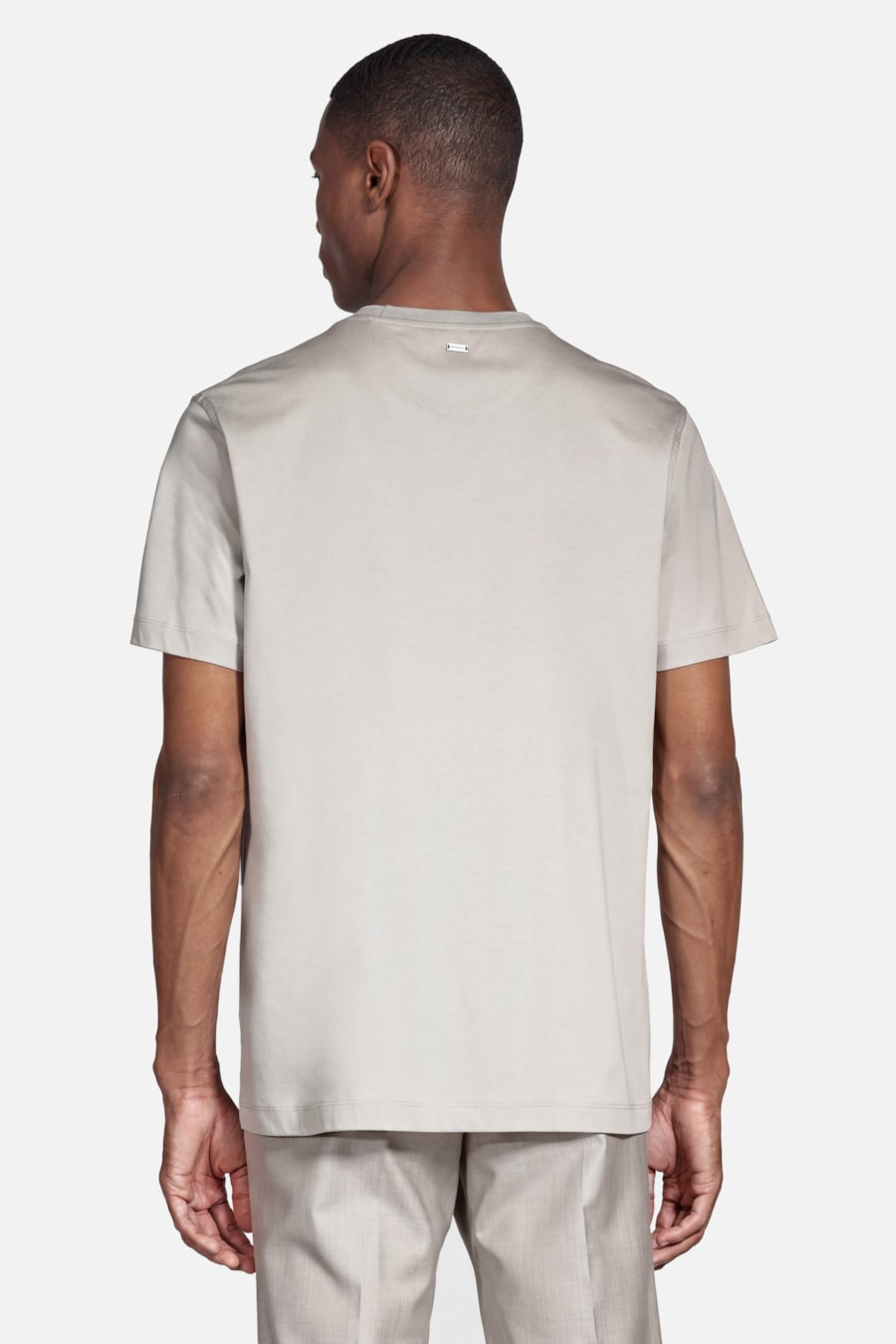 Camiseta Manga Curta Silk Blend Modal Areia — foto 4 de 5