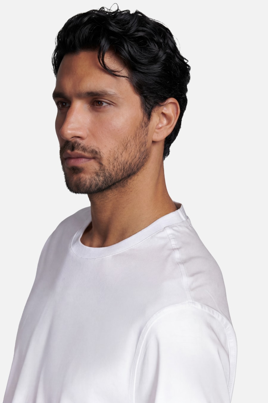 Camiseta Manga Curta Silk Blend Modal Branco — foto 3 de 4