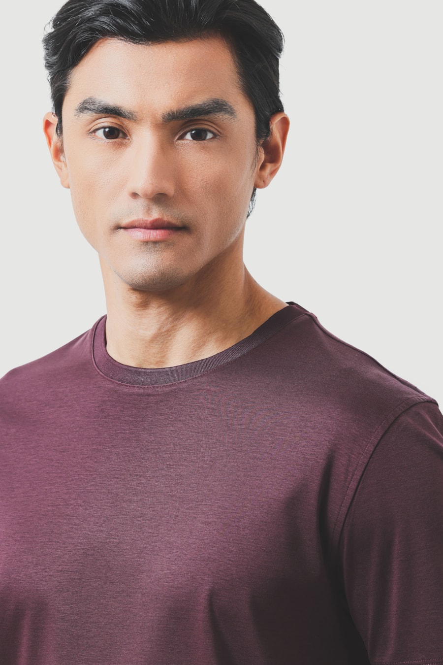 Camiseta Manga Curta Silk Blend Modal Burgundy 118 — foto 3 de 5