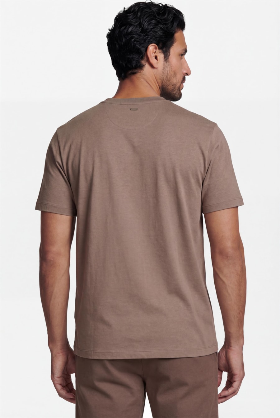Camiseta Manga Curta Silk Blend Modal Charuto — foto 4 de 5