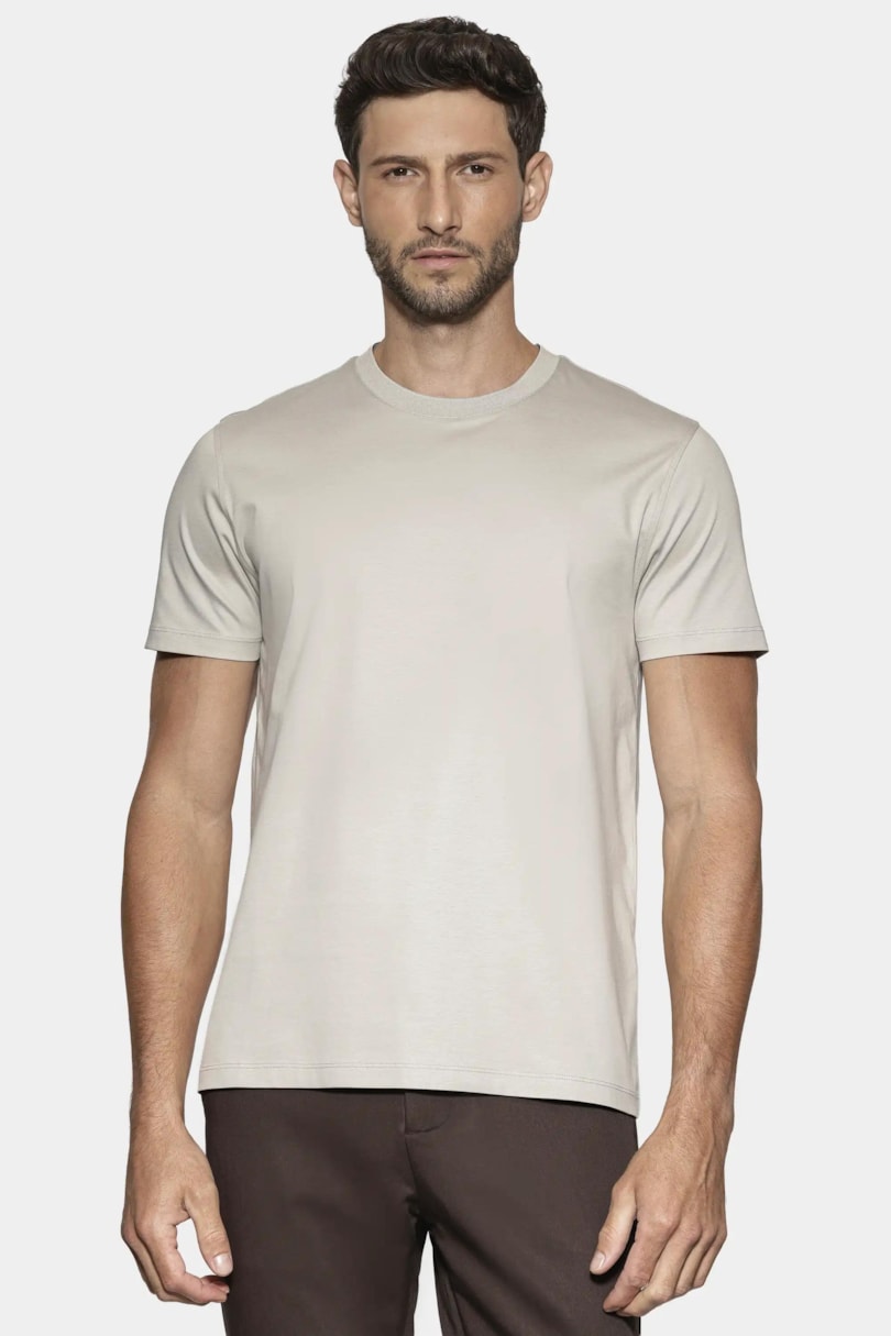 Camiseta Manga Curta Silk Blend Modal Gelo 117