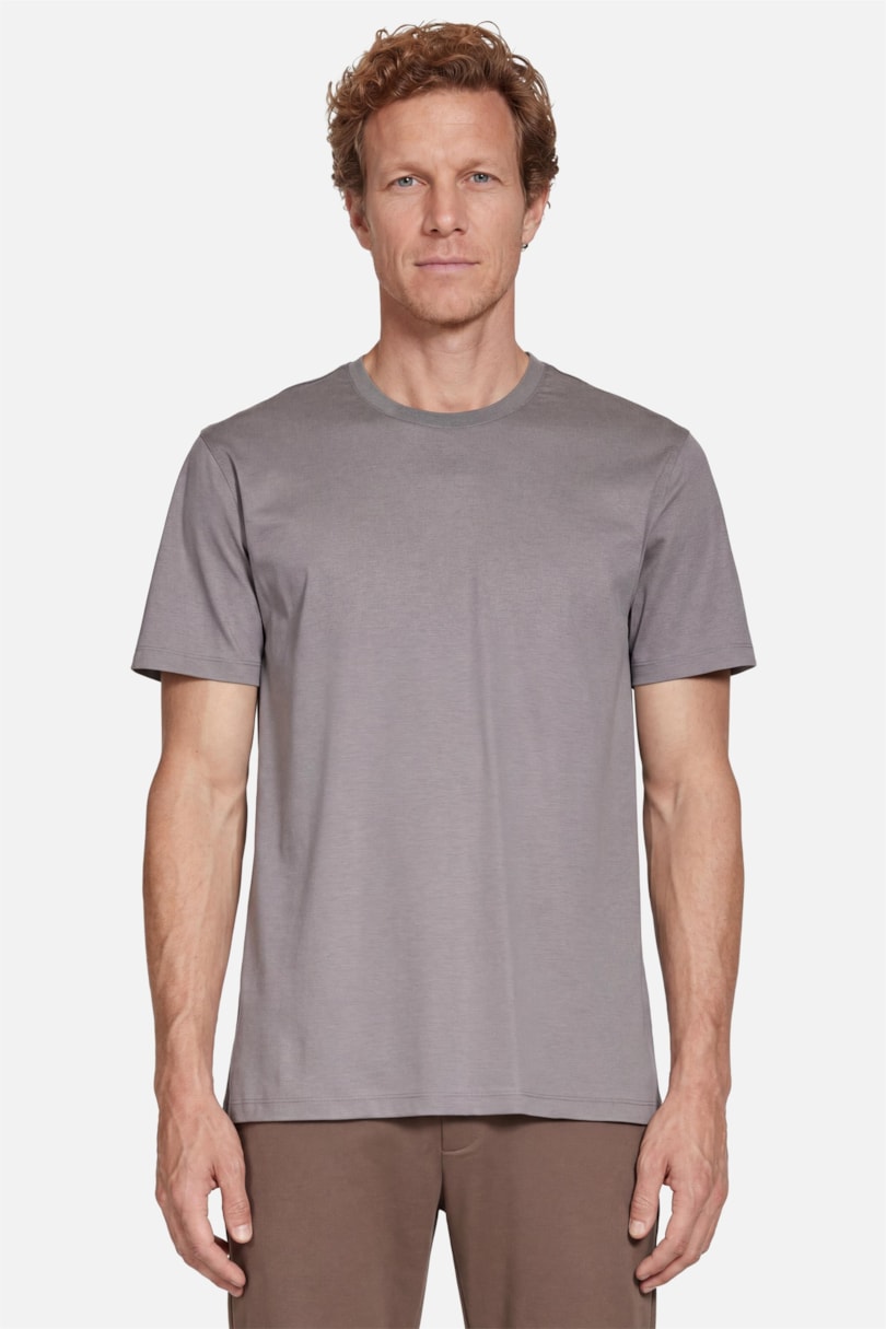 Camiseta Manga Curta Silk Blend Modal Granito