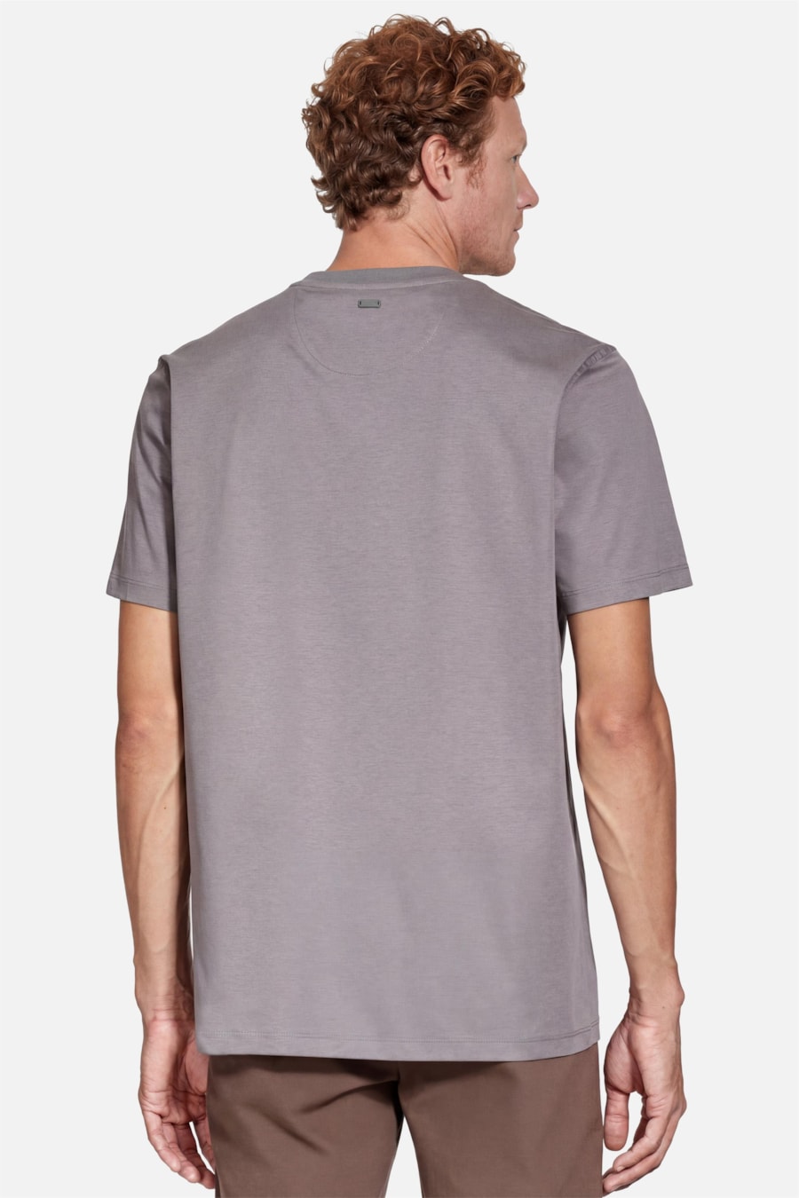 Camiseta Manga Curta Silk Blend Modal Granito — foto 4 de 5