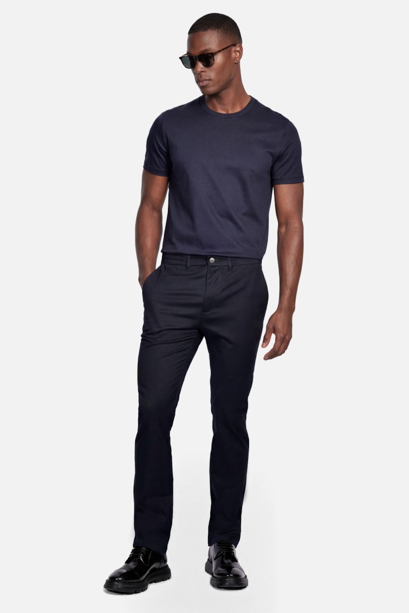 Camiseta Manga Curta Silk Blend Modal Marinho