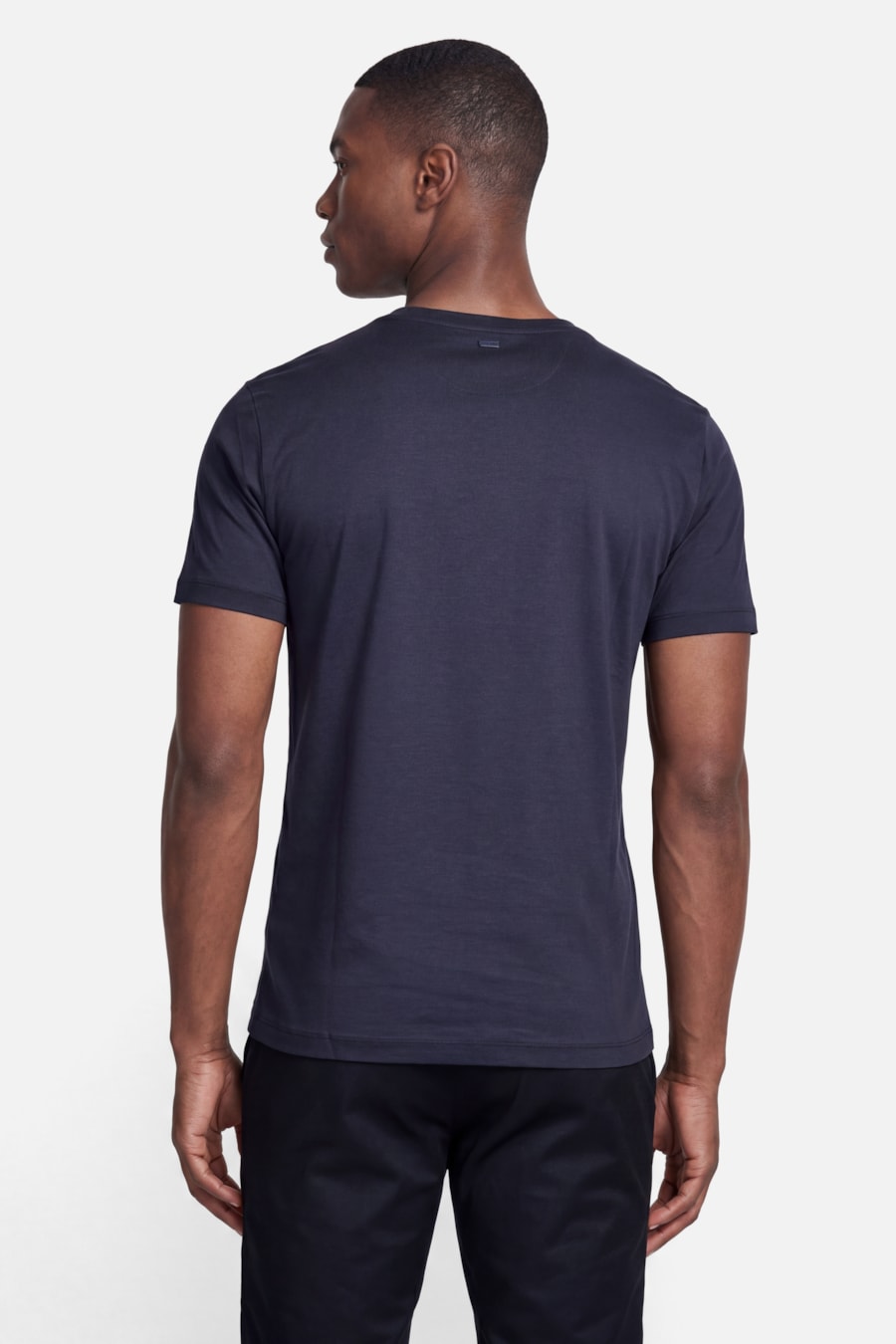 Camiseta Manga Curta Silk Blend Modal Marinho — foto 4 de 6