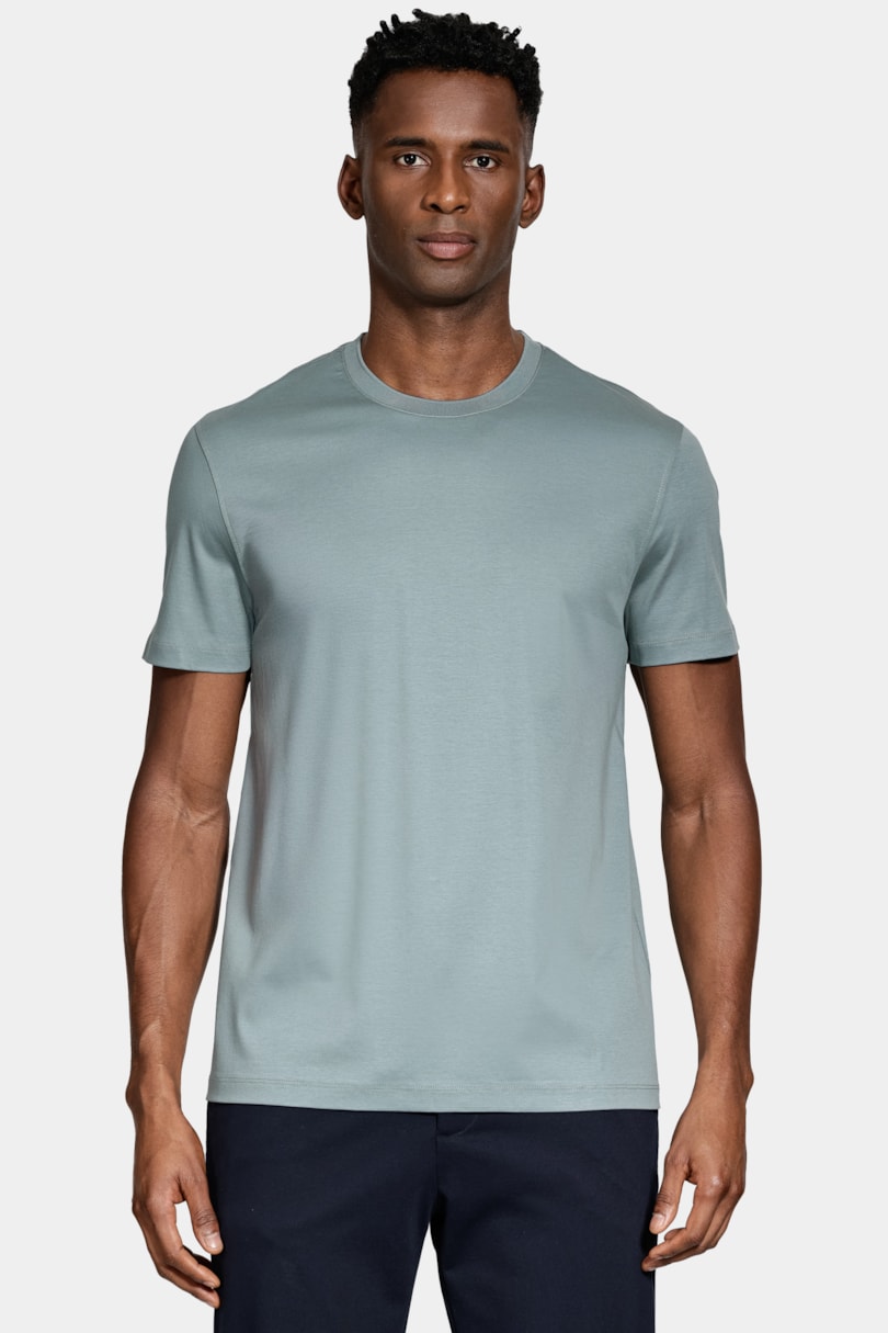 Camiseta Manga Curta Silk Blend Modal Menta