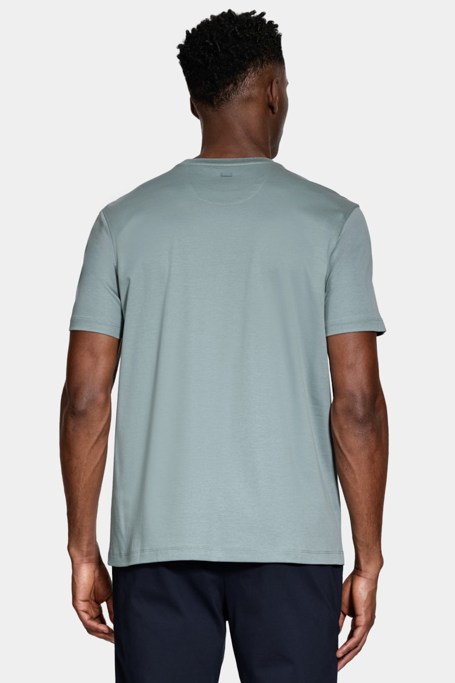 Camiseta Manga Curta Silk Blend Modal Menta — foto 4 de 5