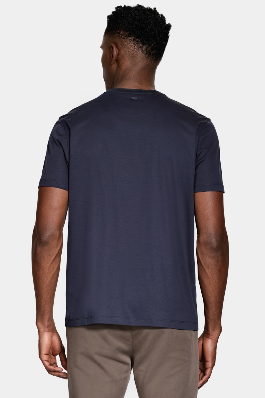 Camiseta Manga Curta Silk Blend Modal Navy — foto 4 de 5