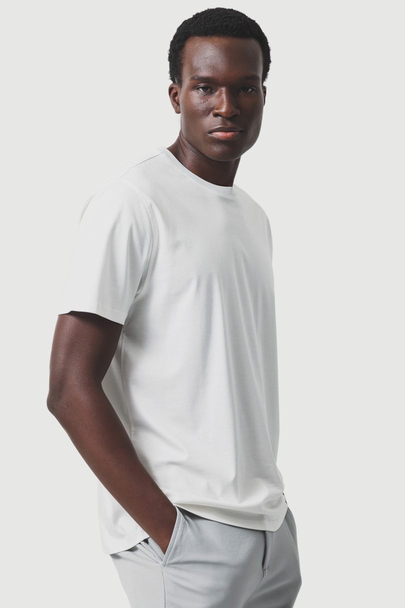 Camiseta Manga Curta Silk Blend Modal Off White