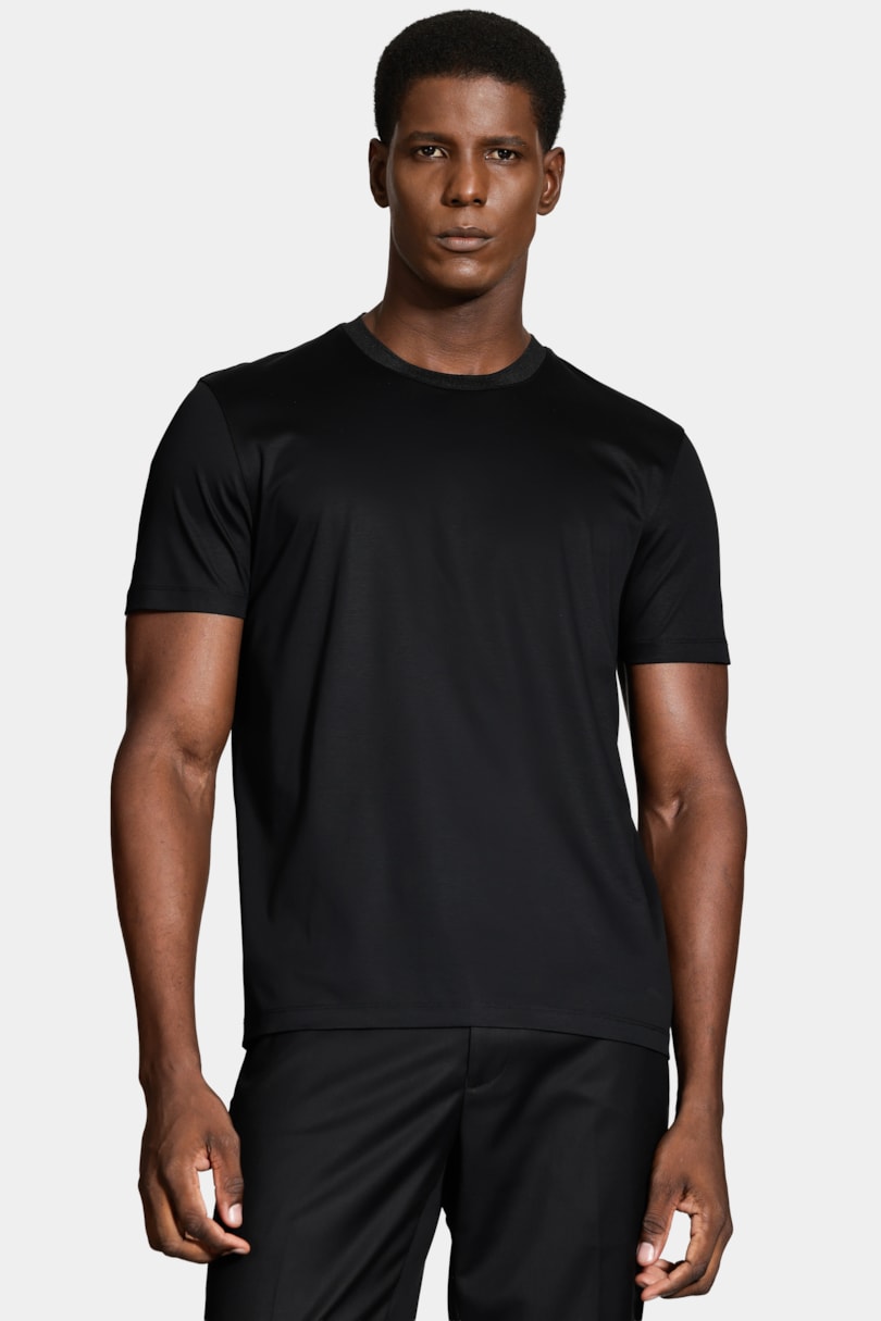 Camiseta Manga Curta Silk Blend Modal Preto