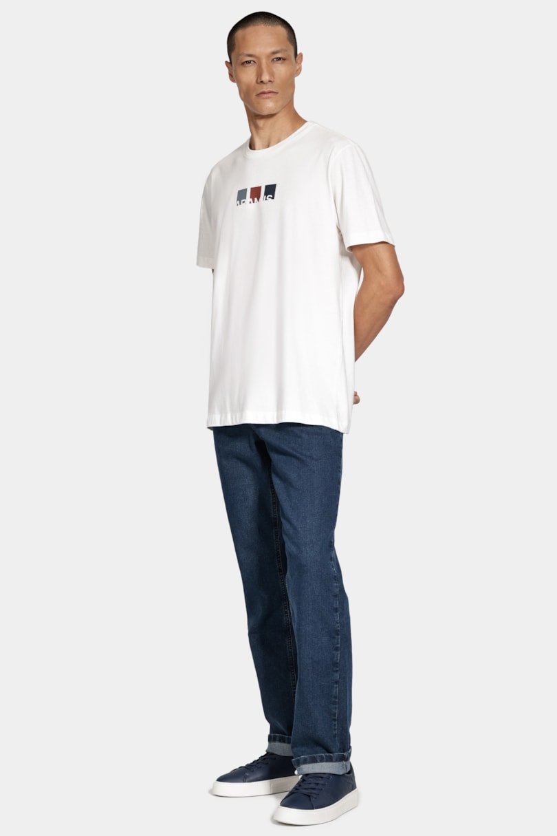 Camiseta Manga Curta Silk Bloco Off White