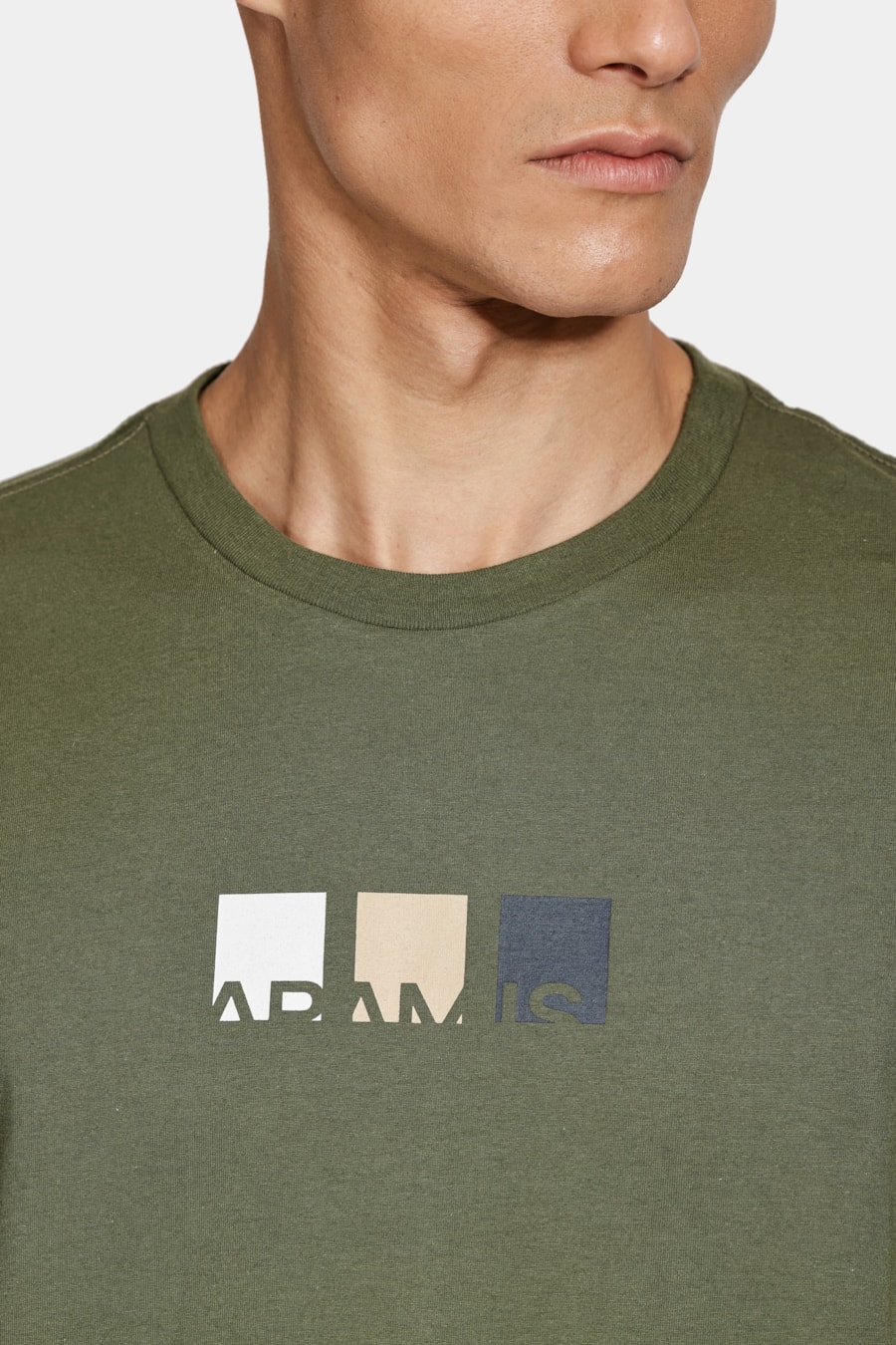 Camiseta Manga Curta Silk Bloco Verde Militar — foto 3 de 5