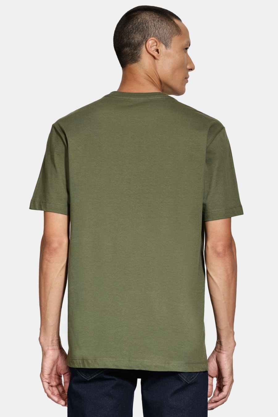Camiseta Manga Curta Silk Bloco Verde Militar — foto 4 de 5