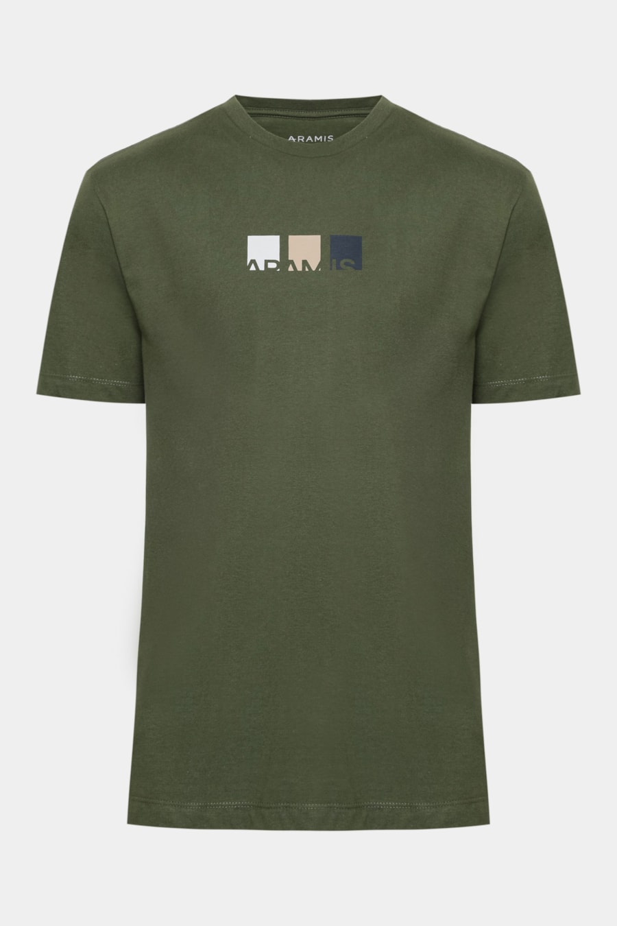 Camiseta Manga Curta Silk Bloco Verde Militar — foto 5 de 5