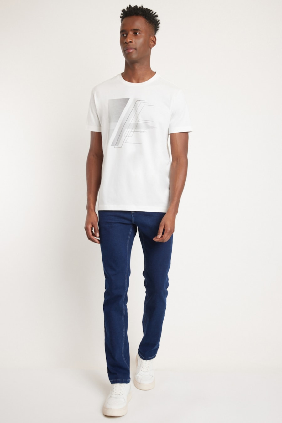 Camiseta Manga Curta Silk Centro Off White — foto 2 de 4