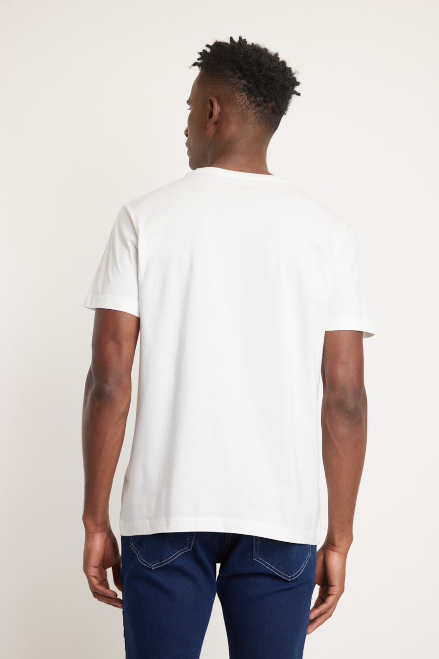 Camiseta Manga Curta Silk Centro Off White — foto 4 de 4