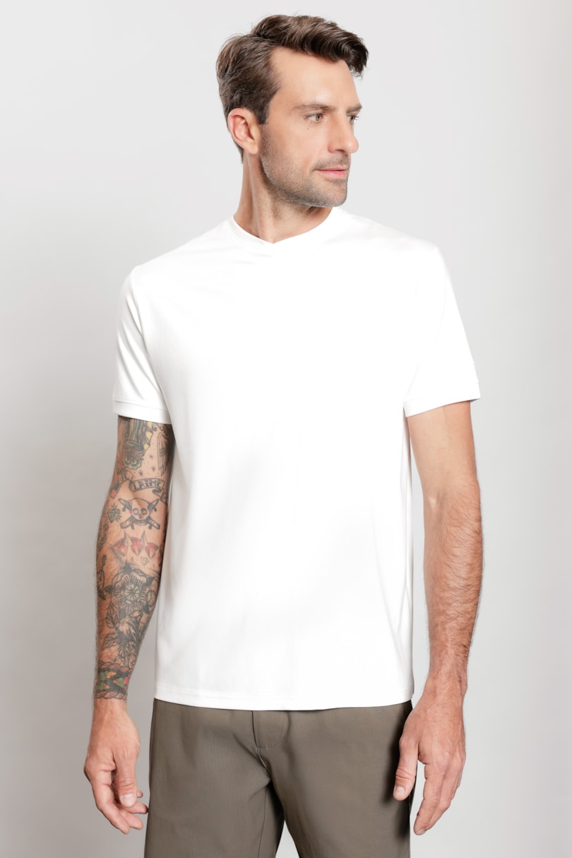 Camiseta Manga Curta Soft Duo Branco Polar