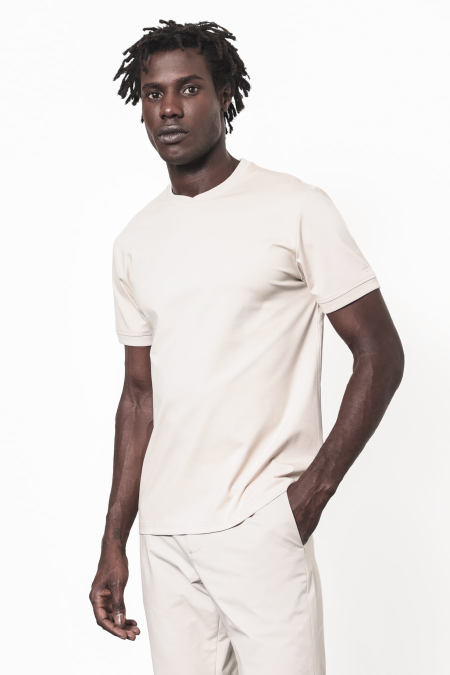 Camiseta Manga Curta Soft Duo Cinza Claro — foto 1 de 7