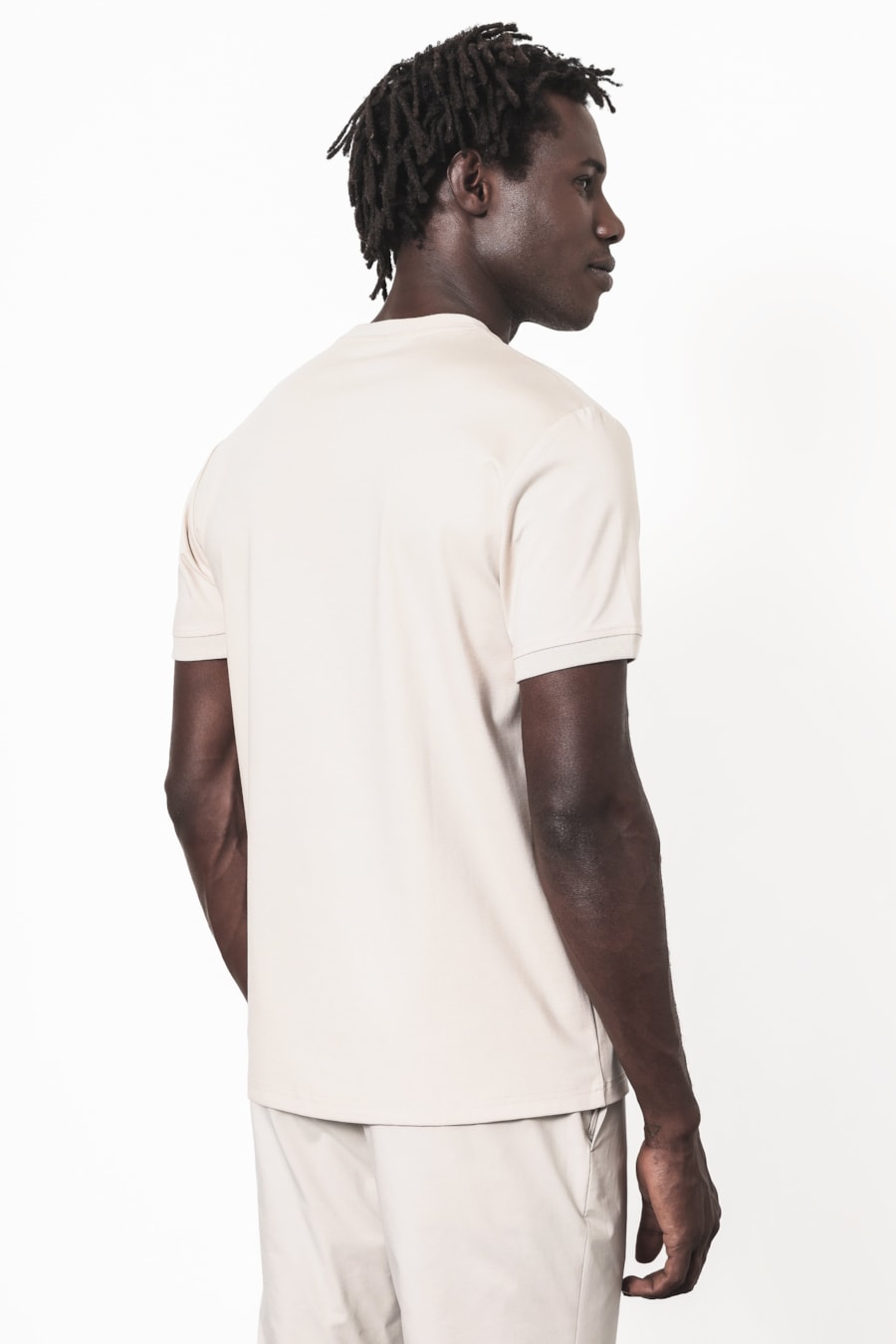 Camiseta Manga Curta Soft Duo Cinza Claro — foto 6 de 7